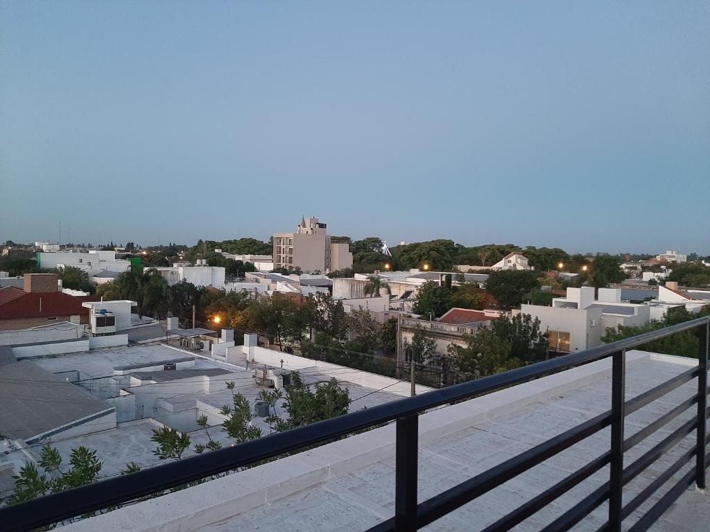 a view of a city from a balcony at Departamento FICO 2 in Sunchales