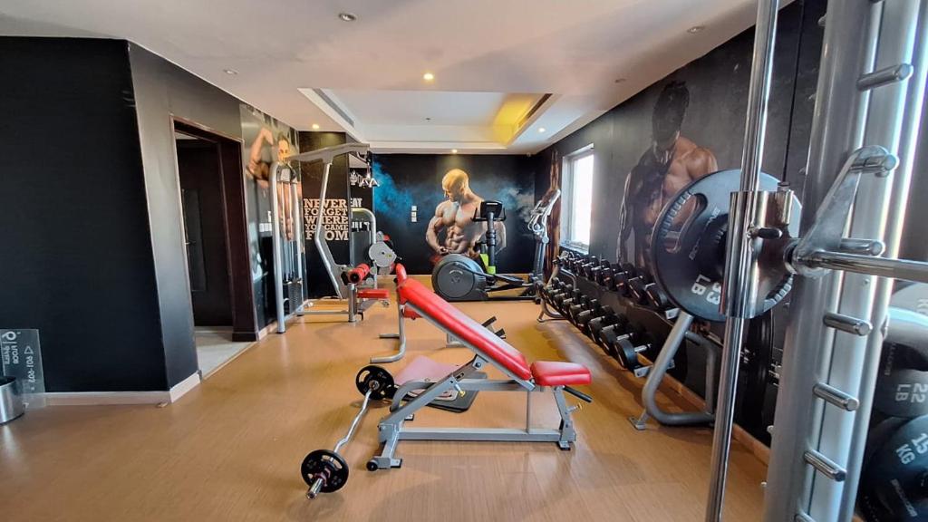 Fitness centrum a/nebo fitness zařízení v ubytování فندق ستي فيو- City View Hotel