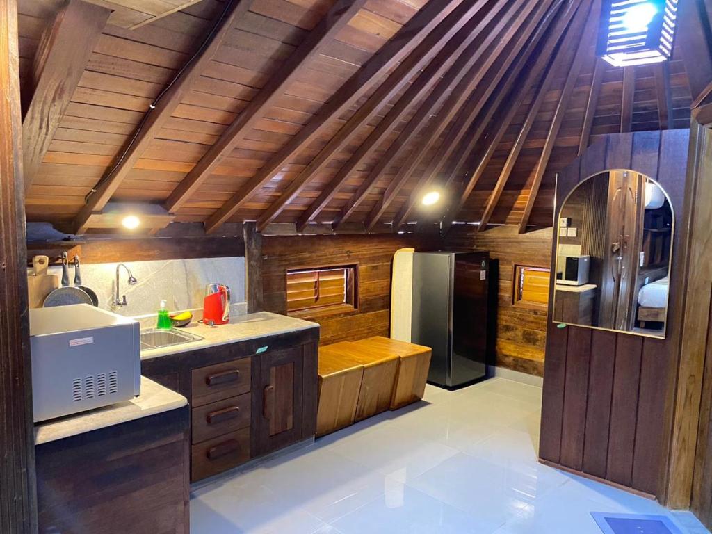 Kuchyň nebo kuchyňský kout v ubytování Alu Lofts
