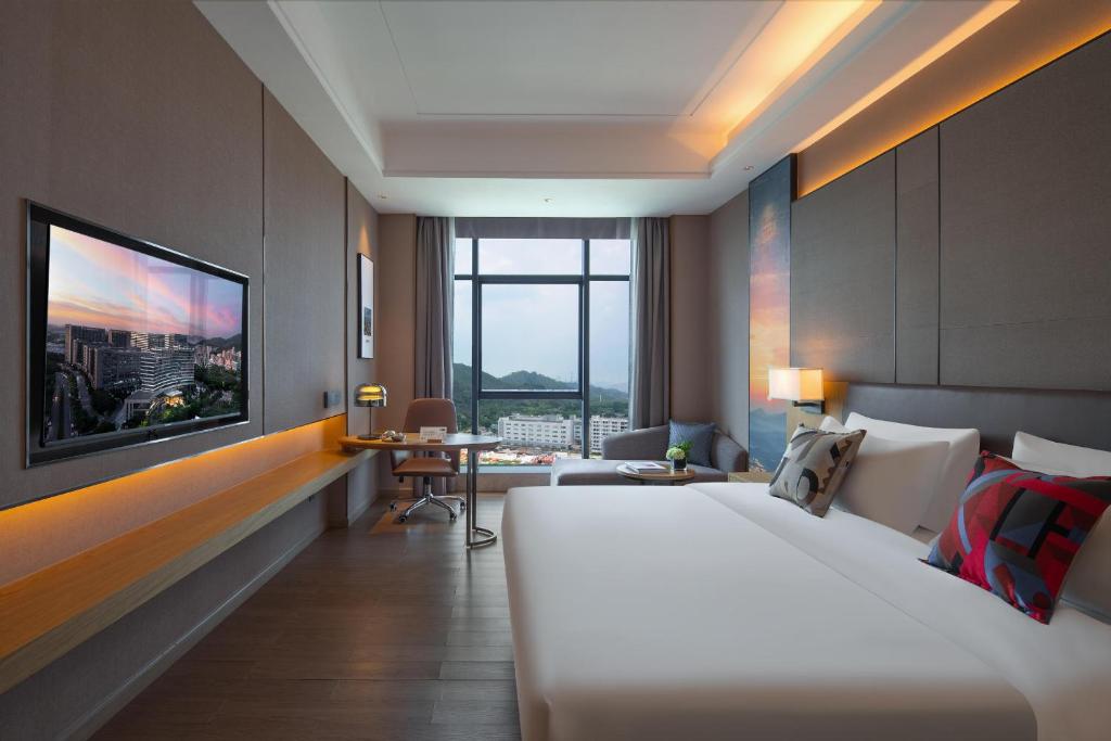 TV a/nebo společenská místnost v ubytování Atour Hotel Shenzhen Xili Innovation Valley