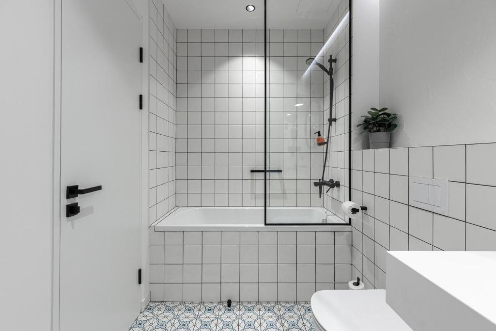 Koupelna v ubytování Konventa Sēta Hotel Keystone Collection
