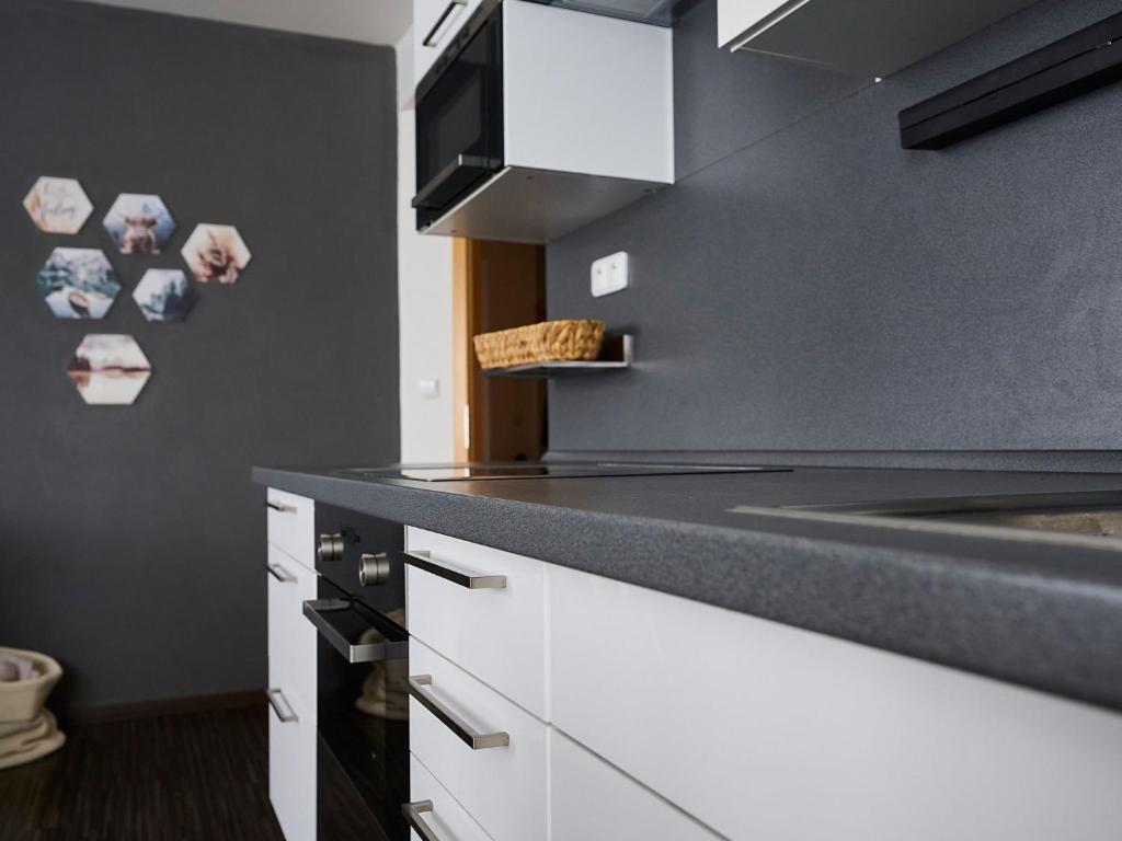 Kuchyň nebo kuchyňský kout v ubytování Apartment 566 by Interhome