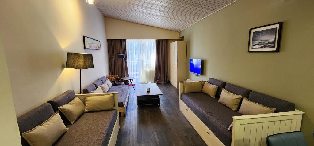 Posezení v ubytování Gudauri Hills Apart Hotel