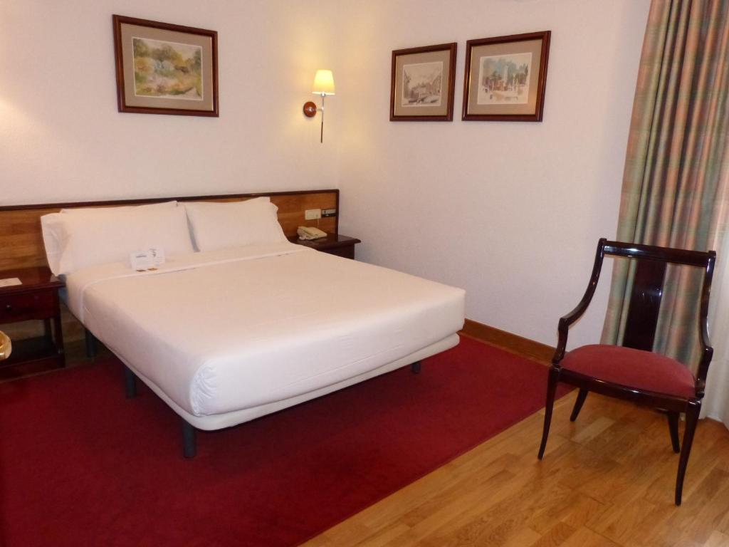 Postel nebo postele na pokoji v ubytování Hostal Navarra