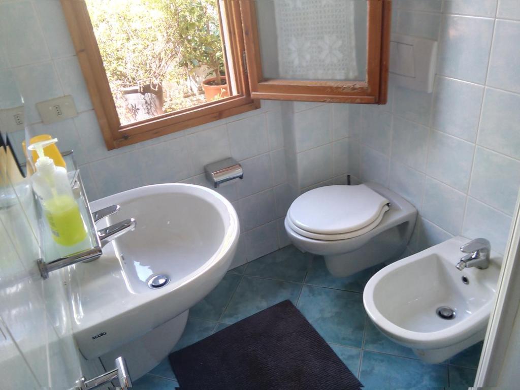 Koupelna v ubytování Albergo Villa Sorriso