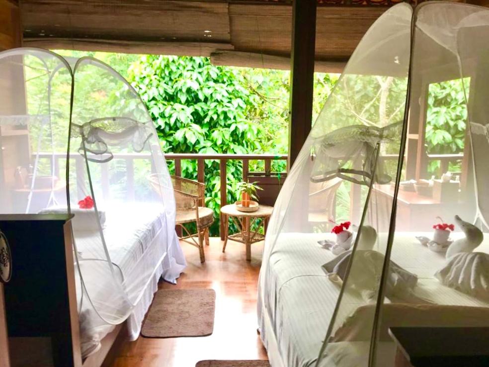 Postel nebo postele na pokoji v ubytování Wanakaset Forest Glamping