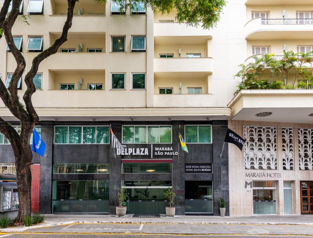 an external view of the front of a building at DELPLAZA Marabá São Paulo in Sao Paulo