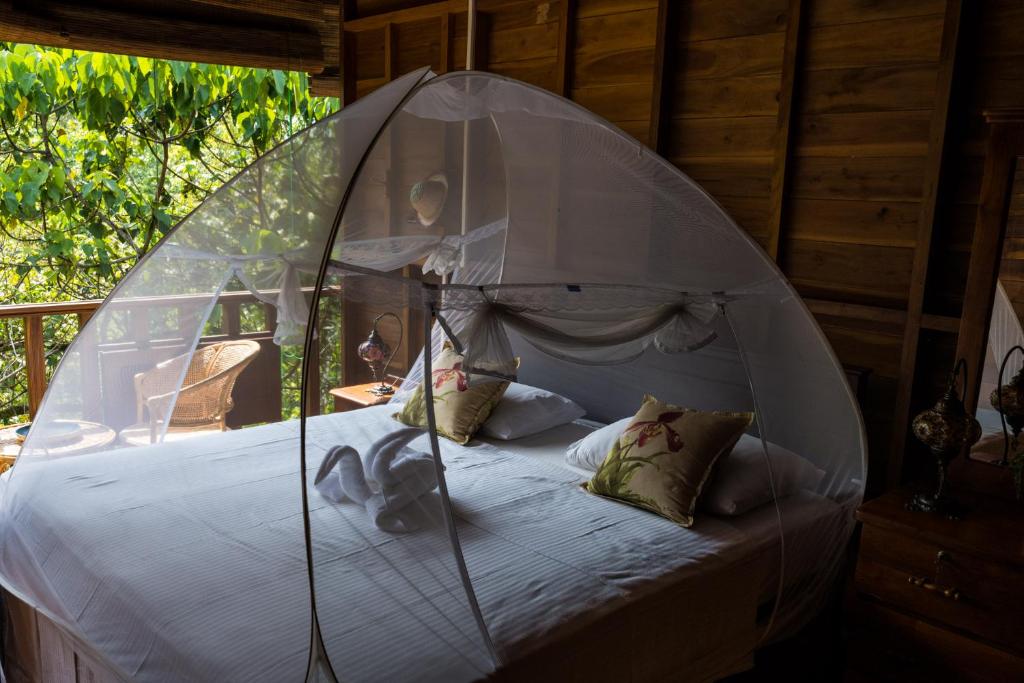 Postel nebo postele na pokoji v ubytování Wanakaset Forest Glamping