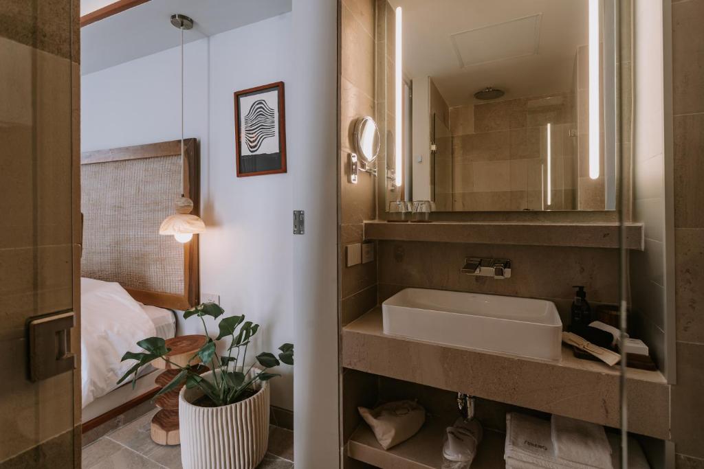 Koupelna v ubytování Hotel Sureño Yucatan