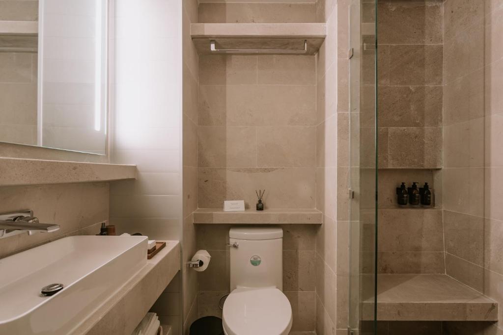Koupelna v ubytování Hotel Sureño Yucatan