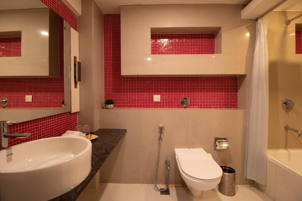 Koupelna v ubytování HOTEL LE ROYCE