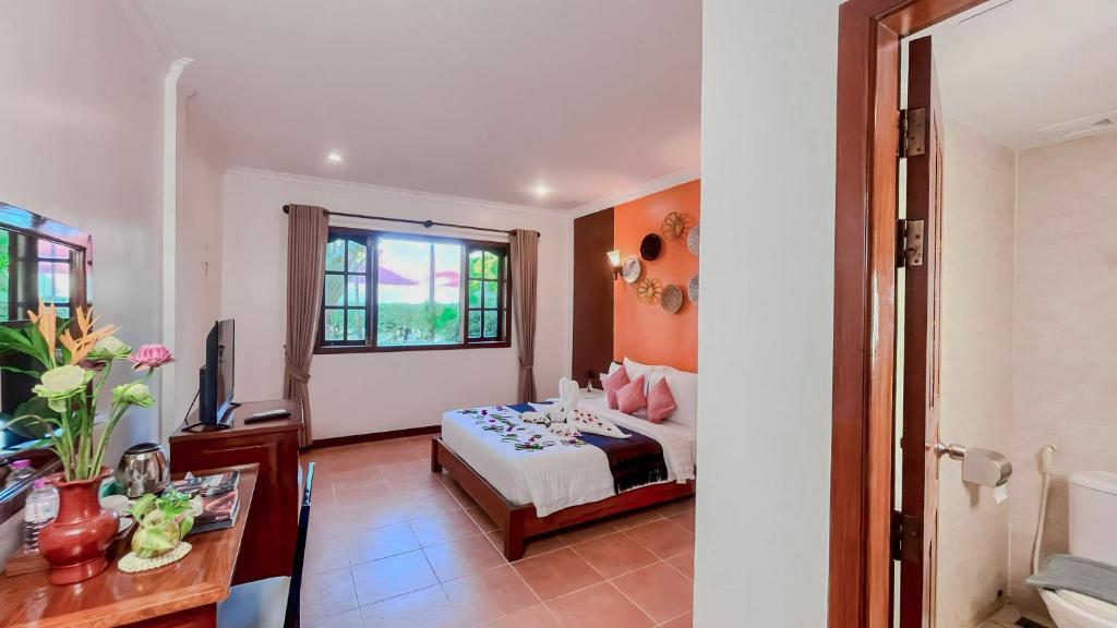 Villa Indochine d'Angkor - Deluxe Dubbele Of Dubbele Kamer - Gratis Ophalen