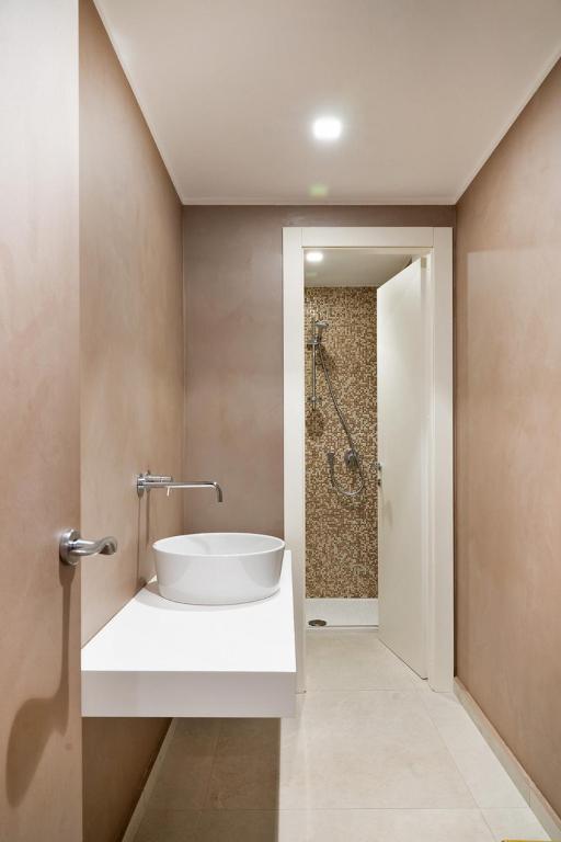 Koupelna v ubytování Hotel Edelweiss
