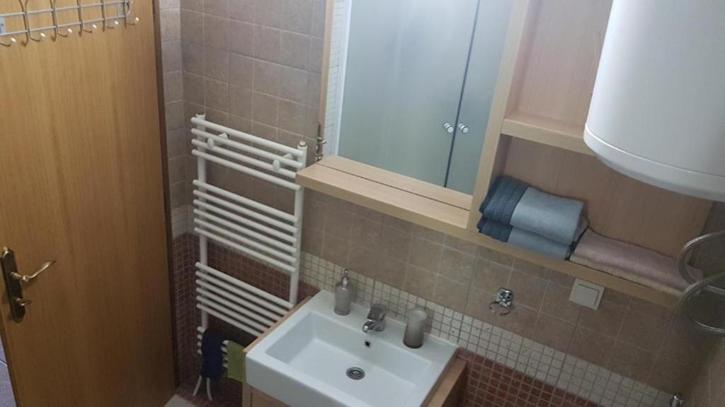 y baño con lavabo y espejo. en Apartment Vlašićka Priča en Vlasic