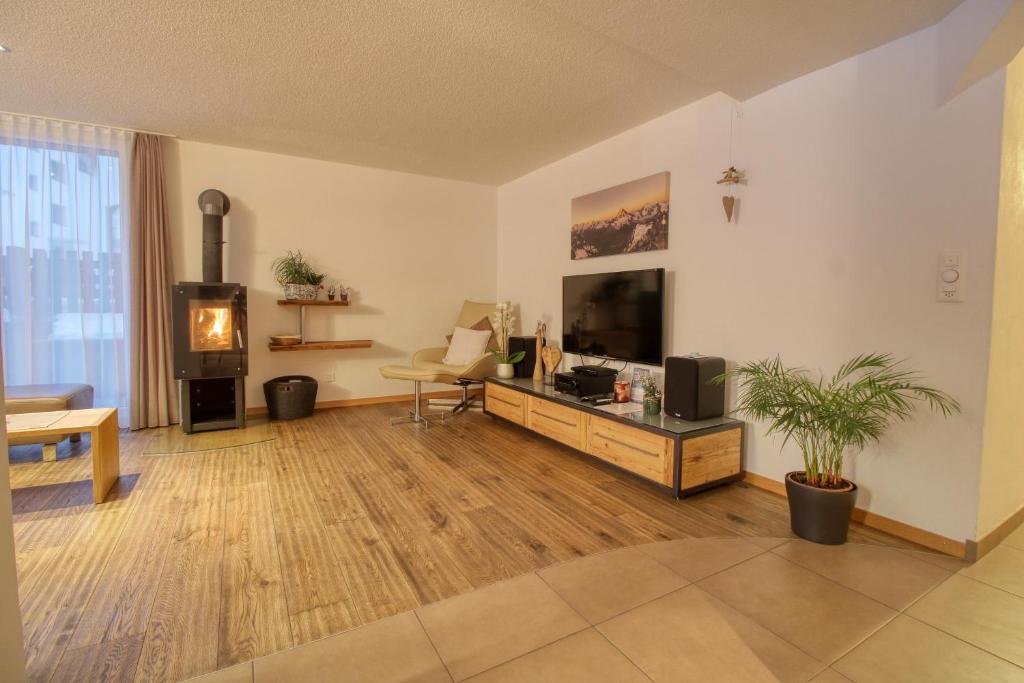 TV a/nebo společenská místnost v ubytování Matterhorngruss Apartments