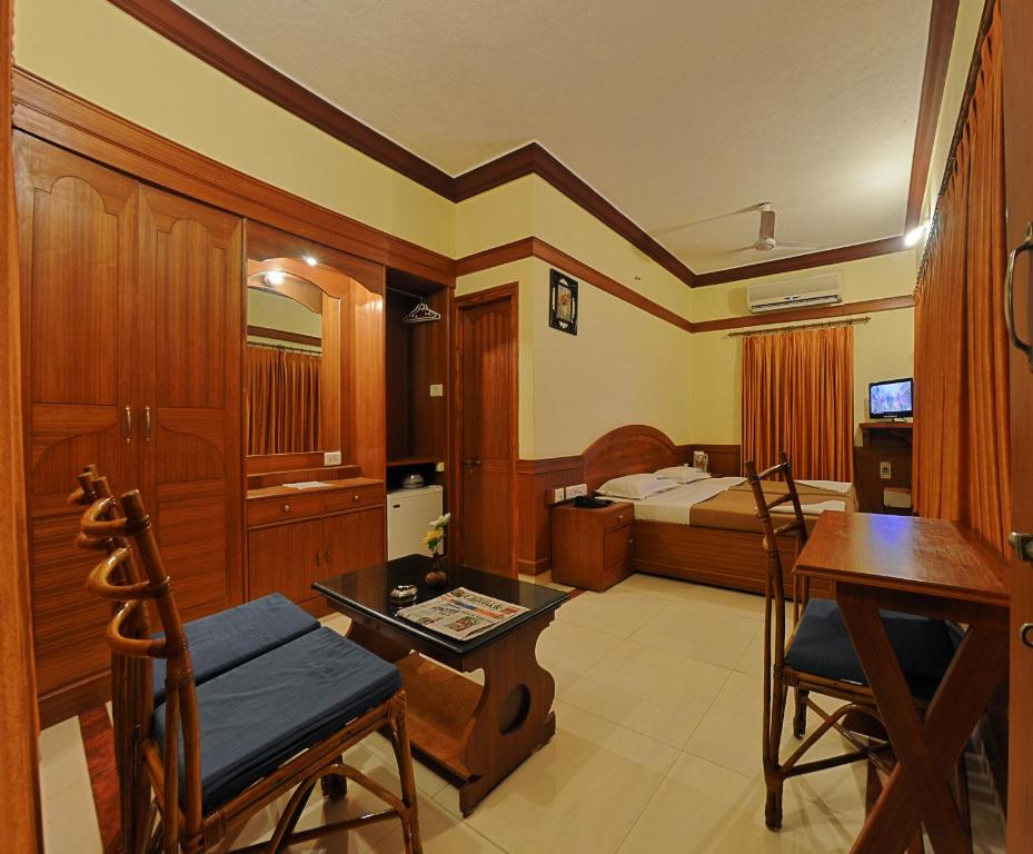 Postel nebo postele na pokoji v ubytování Hotel Mahabs