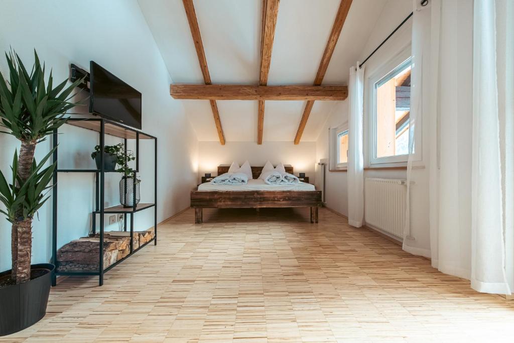 Postel nebo postele na pokoji v ubytování Felda Appartements