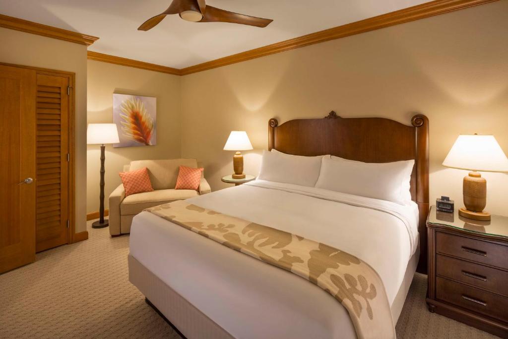 Postel nebo postele na pokoji v ubytování Hyatt Vacation Club at Ka'anapali Beach