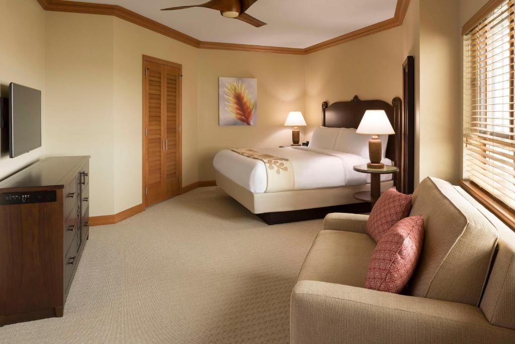 Postel nebo postele na pokoji v ubytování Hyatt Vacation Club at Ka'anapali Beach