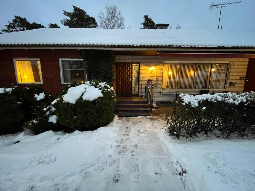 Hestra Guesthouse v zimě