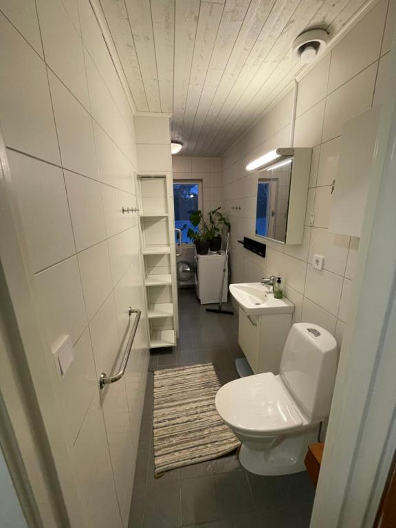 Koupelna v ubytování Hestra Guesthouse