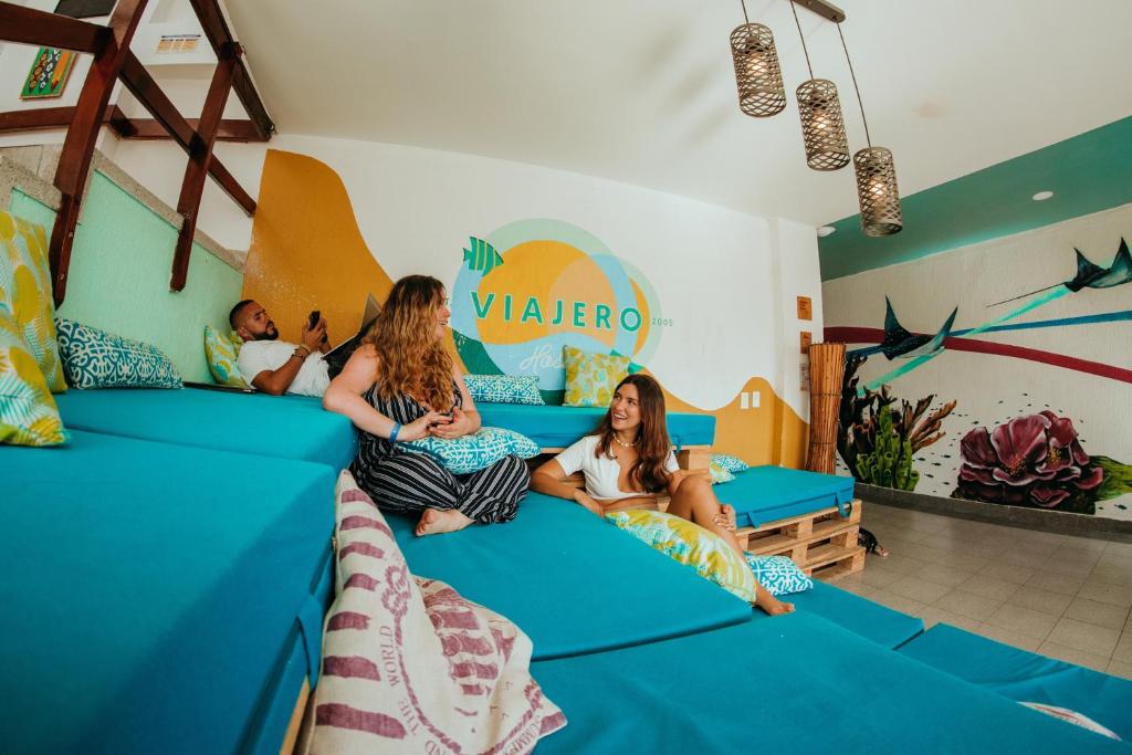 Posezení v ubytování Viajero San Andres Hostel