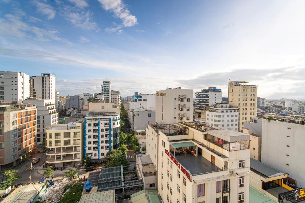 Nespecifikovaný výhled na destinaci Danang nebo výhled na město při pohledu z hotelu
