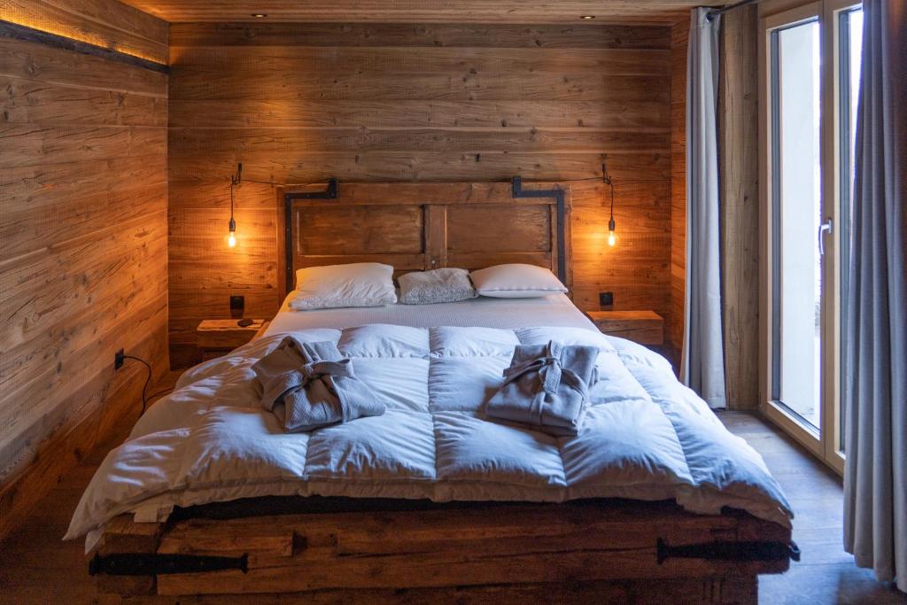 Postel nebo postele na pokoji v ubytování Chalet Adler