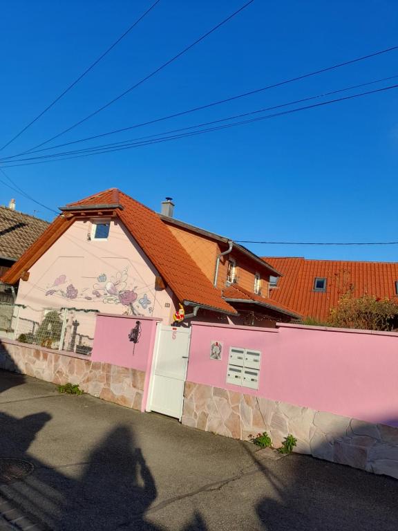 a building with a painting on the side of it at VÉNUS in Dessenheim