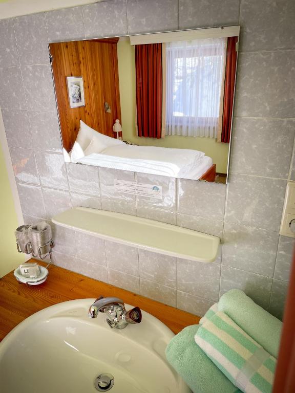 Koupelna v ubytování Hotel Tenne
