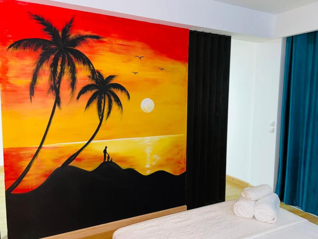 Postel nebo postele na pokoji v ubytování Residencial Sol Point Art