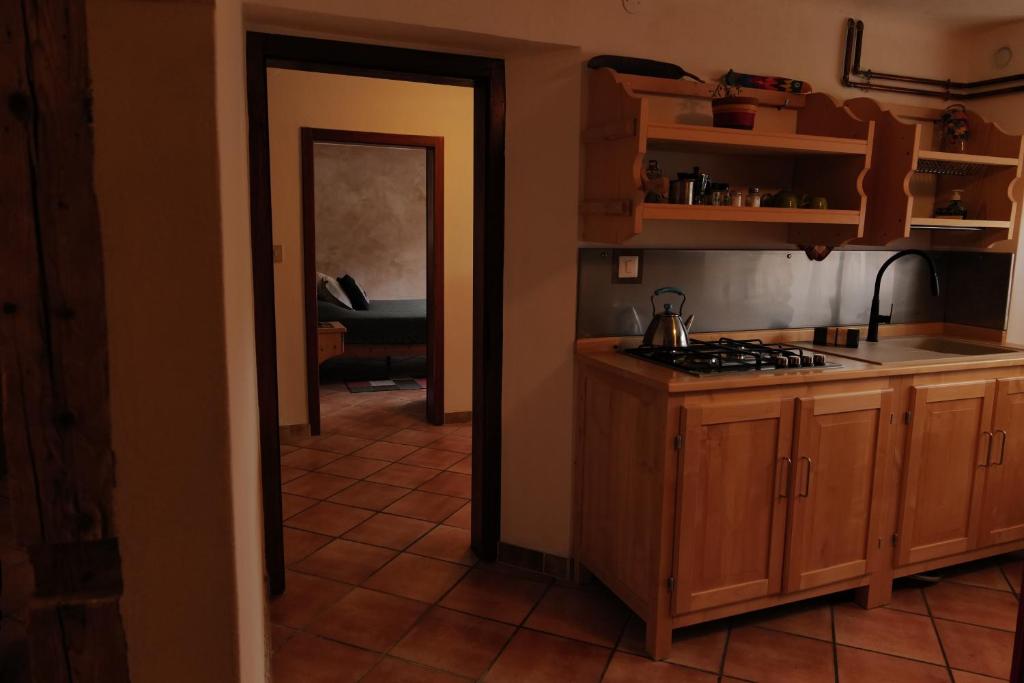 Kuchyň nebo kuchyňský kout v ubytování Di Baut