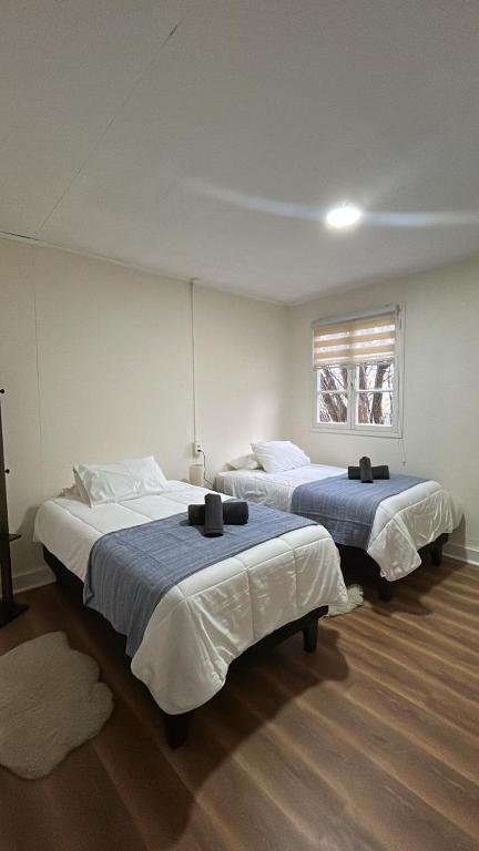 Voodi või voodid majutusasutuse Riverline lodge toas