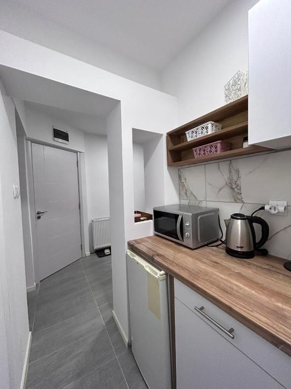 Kuchyň nebo kuchyňský kout v ubytování Vlasic Apartmani HANA