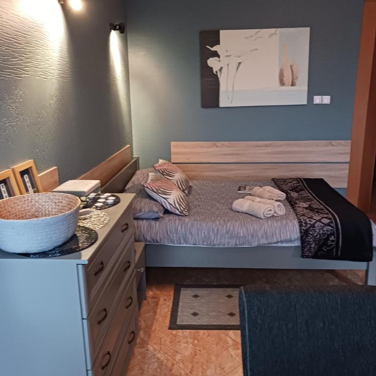 Posteľ alebo postele v izbe v ubytovaní Apartament na nowej starówce