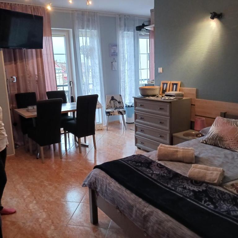Posedenie v ubytovaní Apartament na nowej starówce