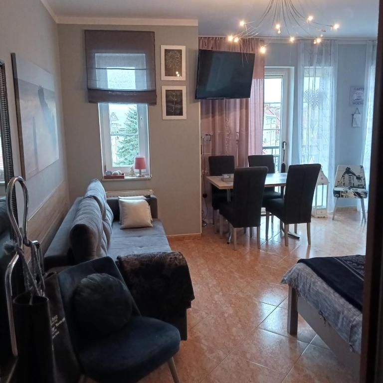 Posedenie v ubytovaní Apartament na nowej starówce