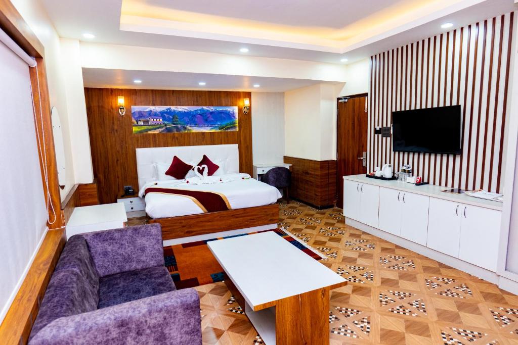 TV a/nebo společenská místnost v ubytování Hotel Palazzo