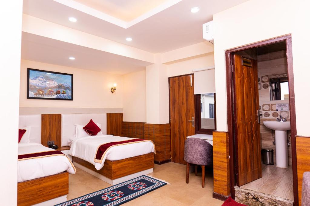 Postel nebo postele na pokoji v ubytování Hotel Palazzo