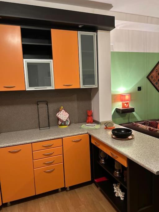 Kuchyň nebo kuchyňský kout v ubytování Jordan Apartman