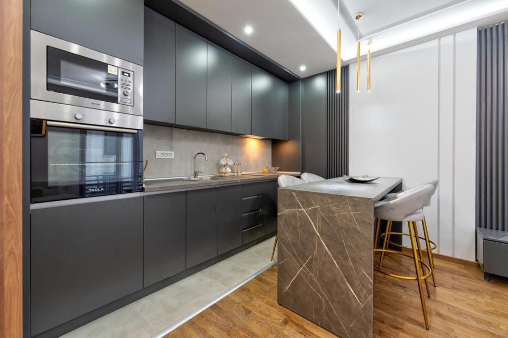 Kuchyň nebo kuchyňský kout v ubytování Mans lux 8 Apartman