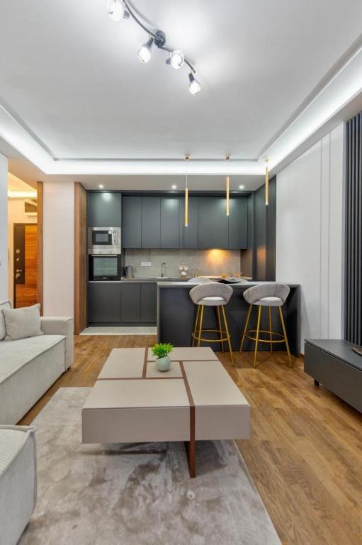 Kuchyň nebo kuchyňský kout v ubytování Mans lux 8 Apartman
