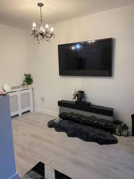 TV at/o entertainment center sa Cozy Peckham Apartments