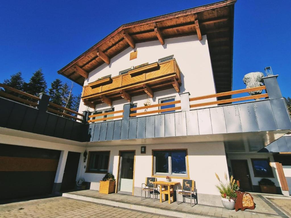 Balkón alebo terasa v ubytovaní Ferienwohnung Glockenblume