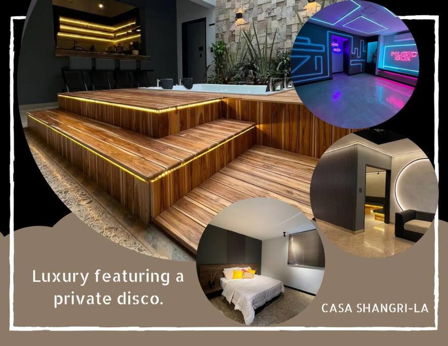 un collage de una imagen de una sala de estar en Luxury - Casa Shangri-la, en Medellín