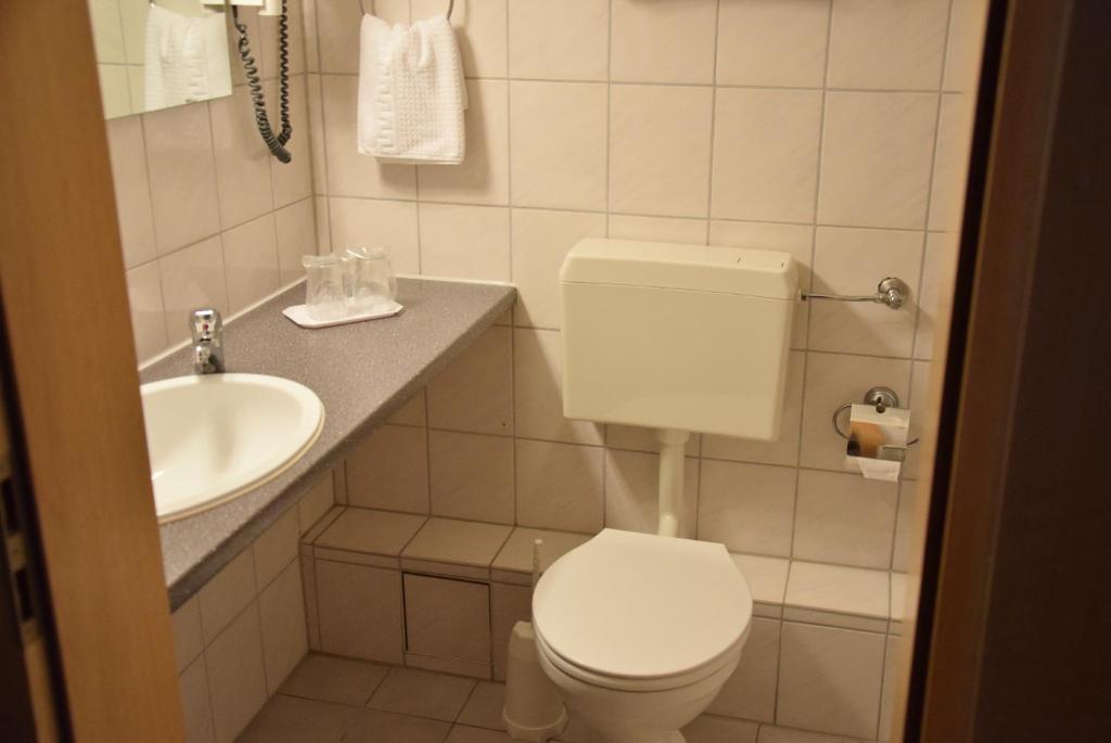 Koupelna v ubytování Niebuhrs Hotel