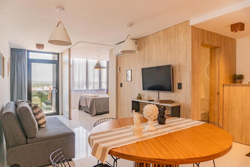 TV a/nebo společenská místnost v ubytování Neuquen Torre Eleganza