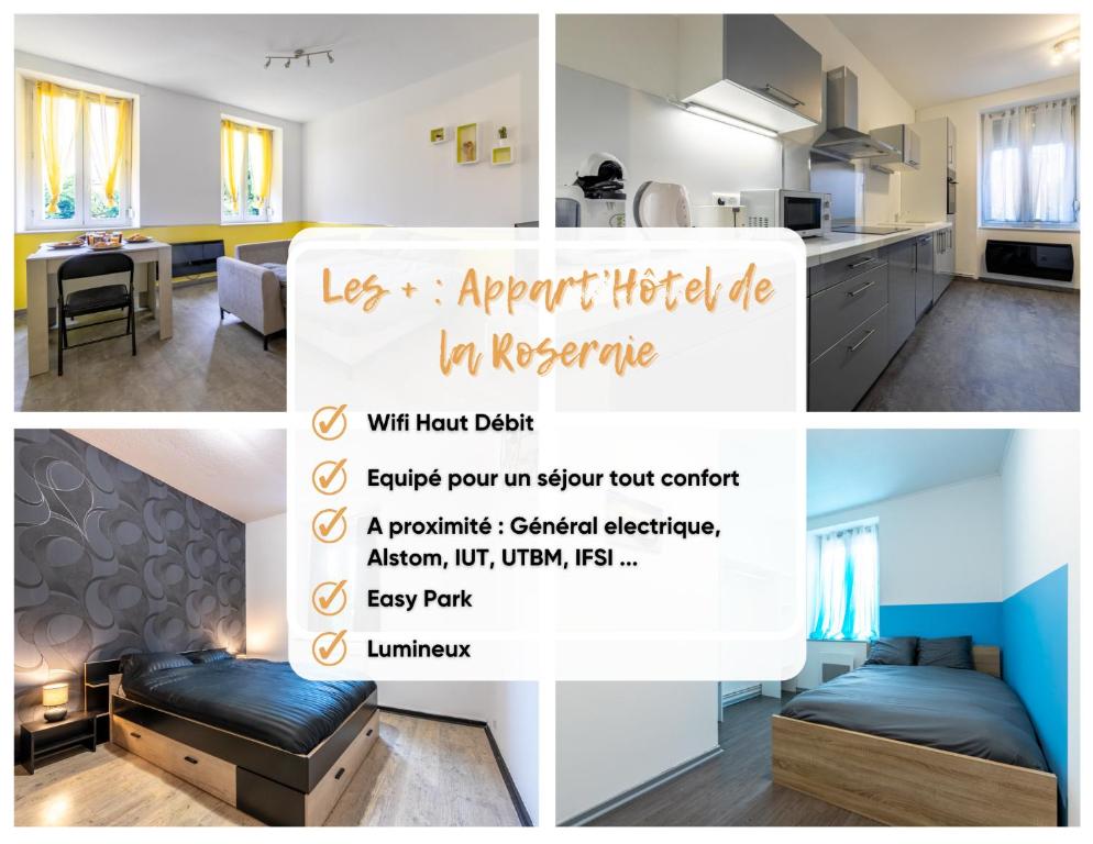 Appart'hotel de la Roseraie - Appartement De Deux Chambres