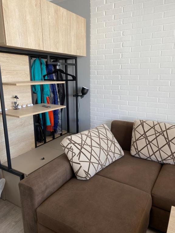 Posezení v ubytování 2-room Apartment NFT Gudauri Penta 701
