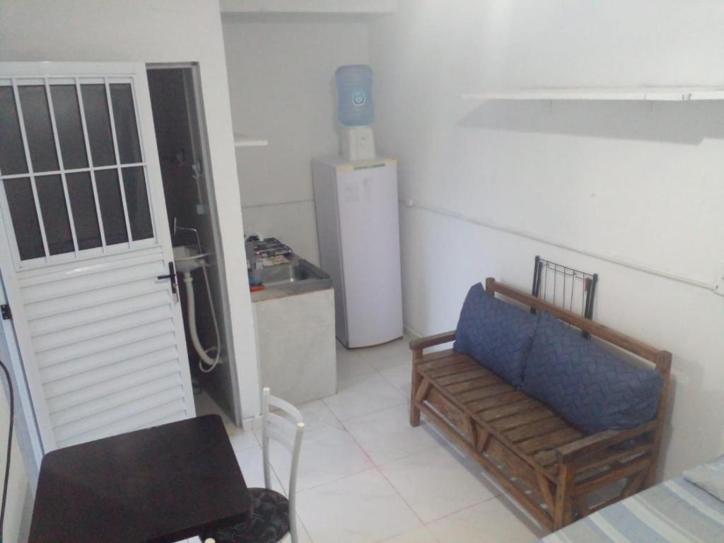 Posezení v ubytování Kitnet tipo studio cozinha e banheiro privativos Bombinhas